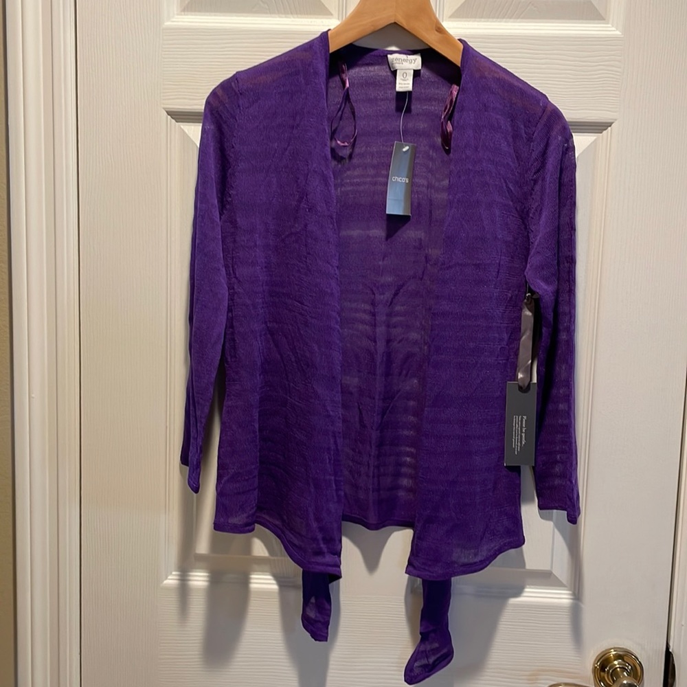 Cute Zenergy by Chico’s open cardigan 💜